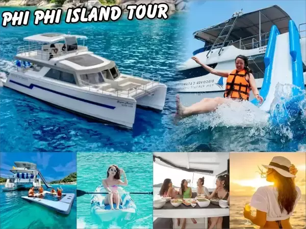 Phi Phi islan tour Maya Bay + Blue Lagoon + Maiton Island ​tour  by luxury catamaran
