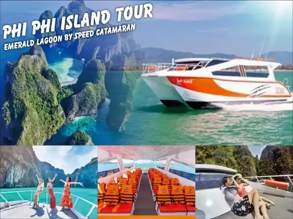 Phi Phi Island tour Maya Bay, Blue Lagoon, Khai Island tour by speed catamaran