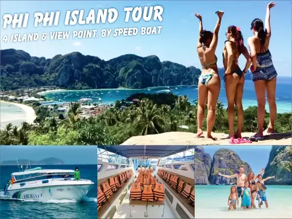 Phi Phi Island tour Maya Bay + Phi Phi Island Viewpoint + Maiton and Khai Island tour by speed boat