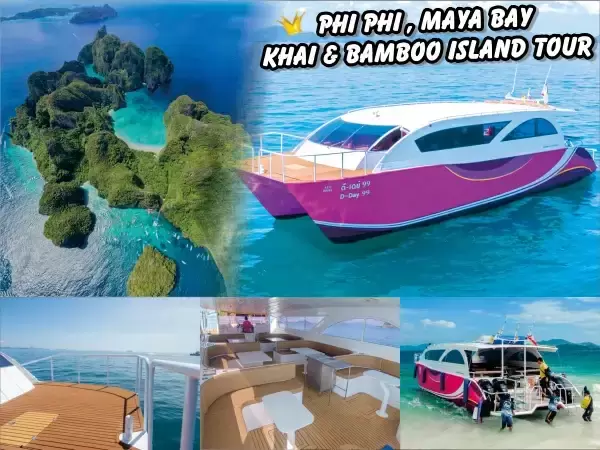 Phi Phi Island tour Maya Bay + Blue lagoon + Khai and Bamboo Island tour by speed catamaran